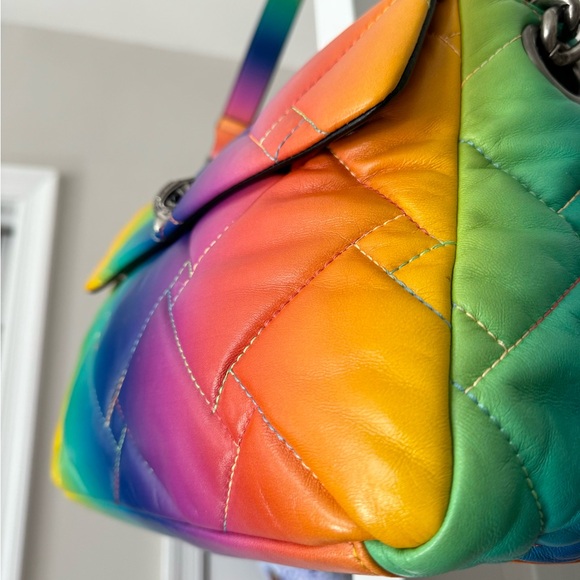 Kurt Geiger Ombré Soft Leather Rainbow Bag Large Size - Picture 8 of 13